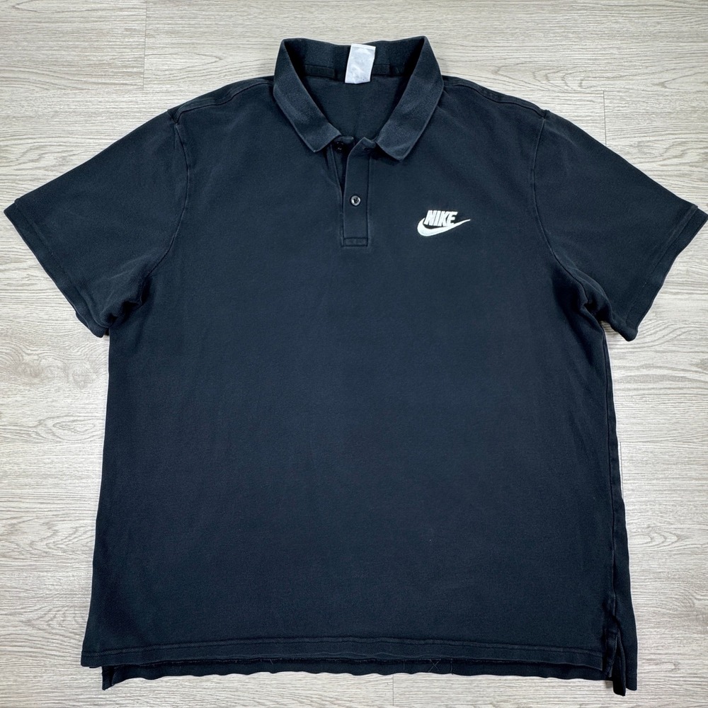 Nike Mens Polo Shirt Sportswear Matchup Pique Black XXL Short Sleeve